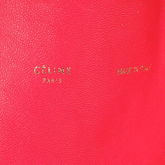 Celine 2011 Lambskin Vertical Bi-Color Cabas Hibiscus Tote Bag - Picture 8 of 13